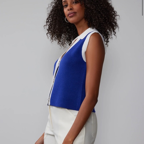 Ribbed Hardware Button Vest - Picture 2 of 9